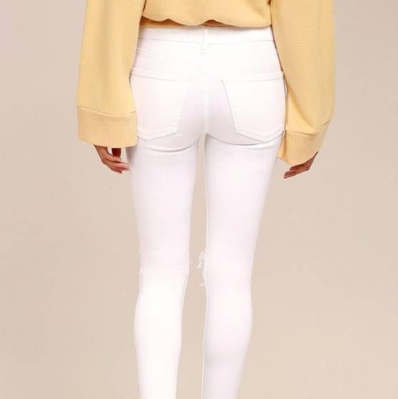 Brand new FREE PEOPLE white Jean's size 29 NWT - Picture 7 of 8